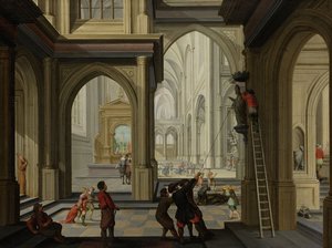 Ikonoklasztus egy templomban, 1630
